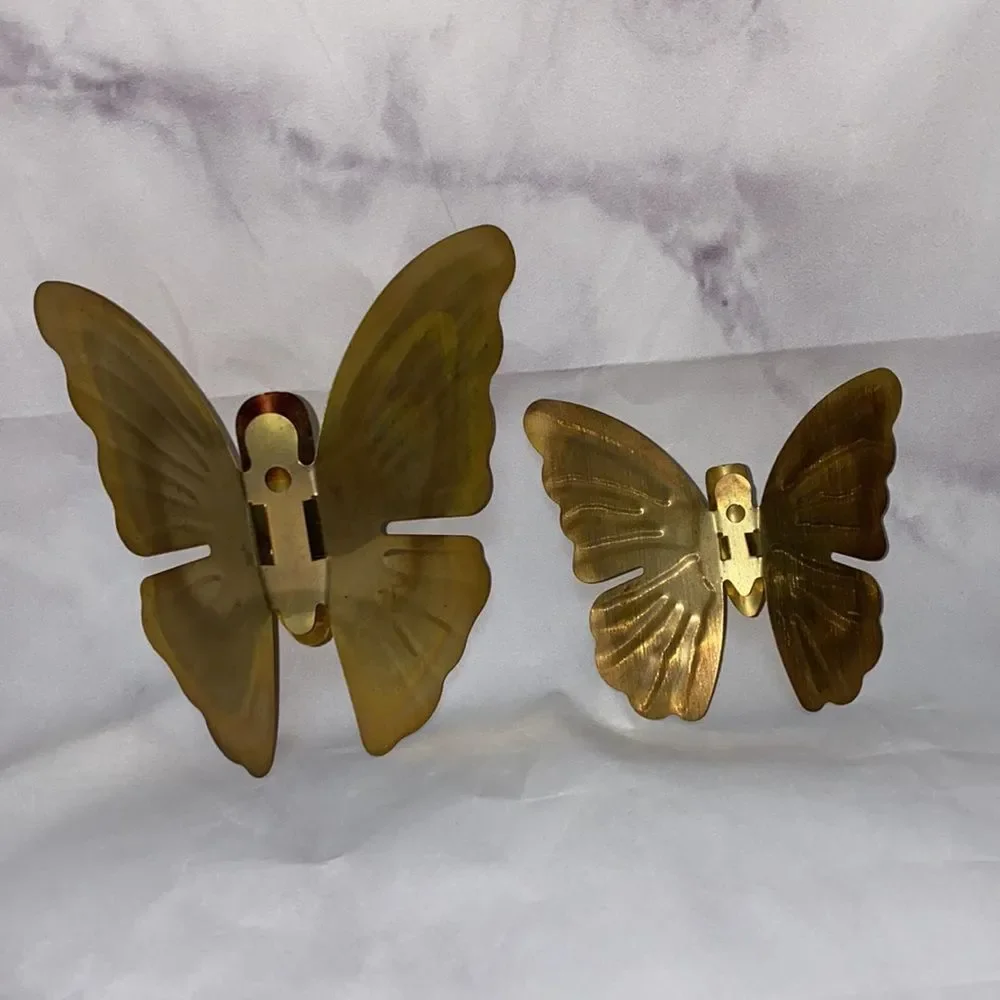 Vintage Home Interiors Brass Butterflies Wall Decor